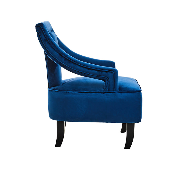 Midnight Blue Velvet Armchair