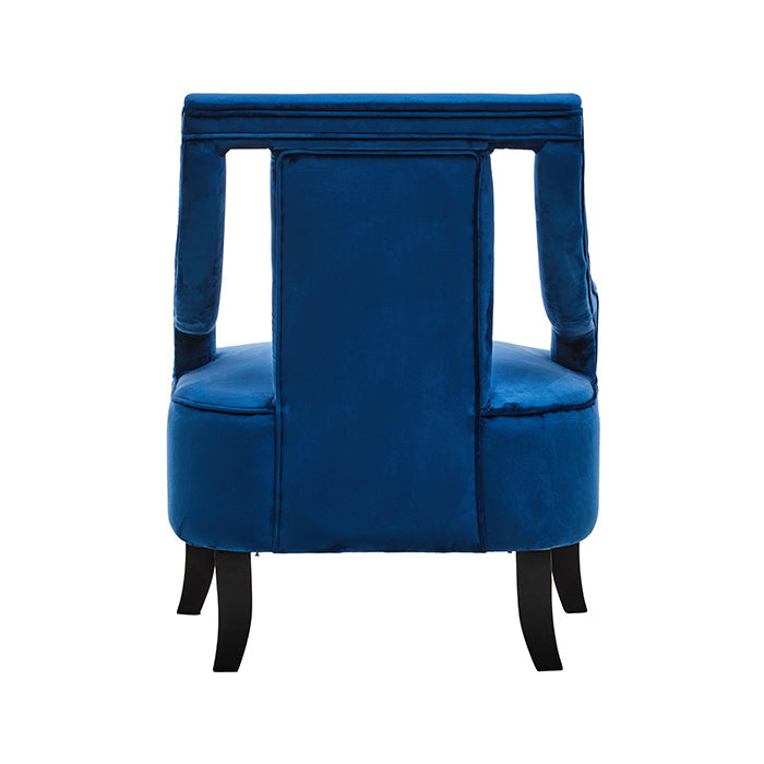 Midnight Blue Velvet Armchair