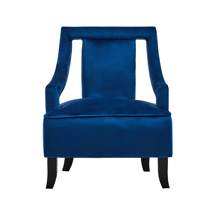 Midnight Blue Velvet Armchair