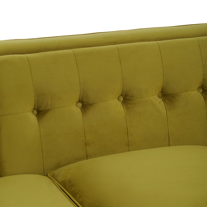 Olive Green Velvet Sofa