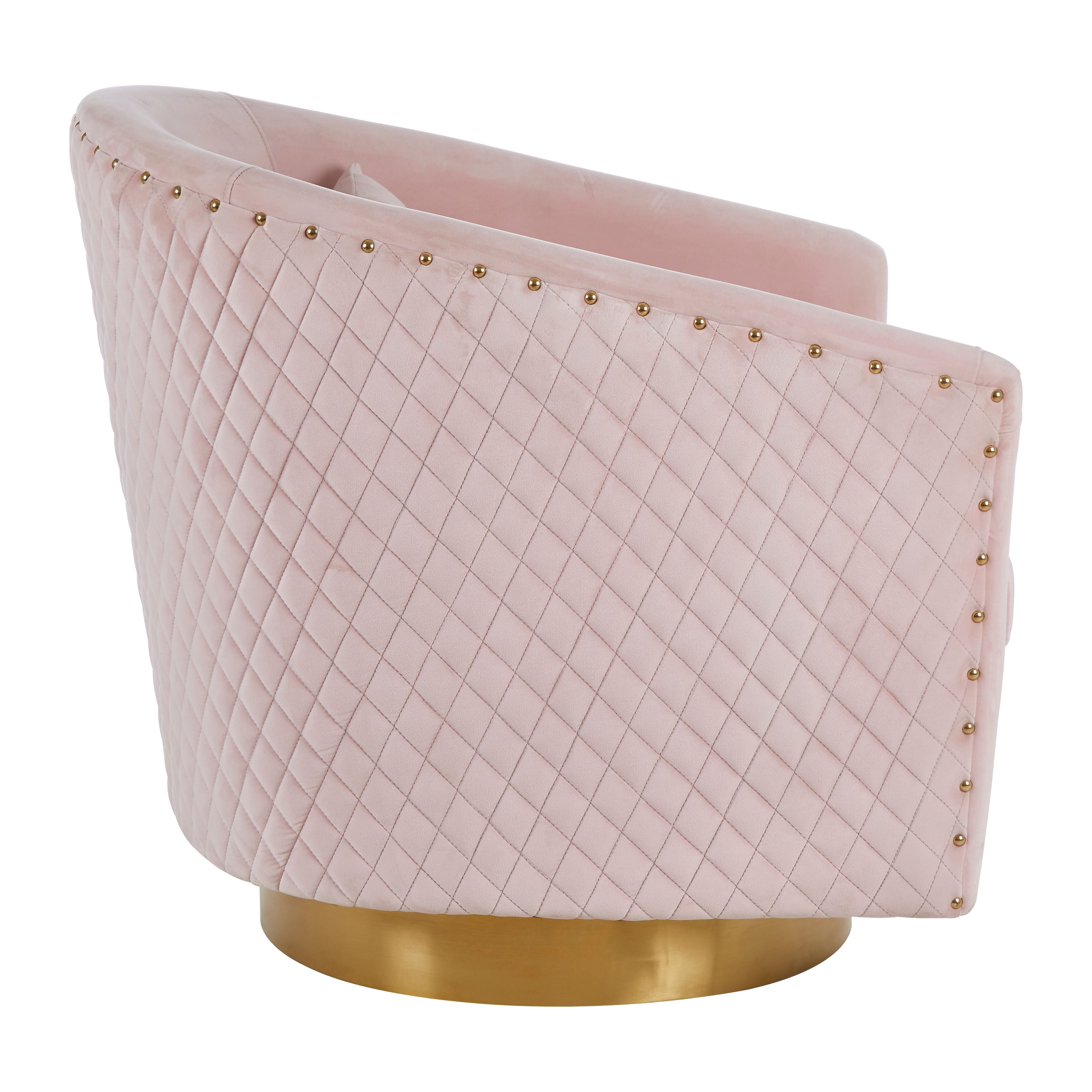 Elsie Soft Pink Velvet Armchair