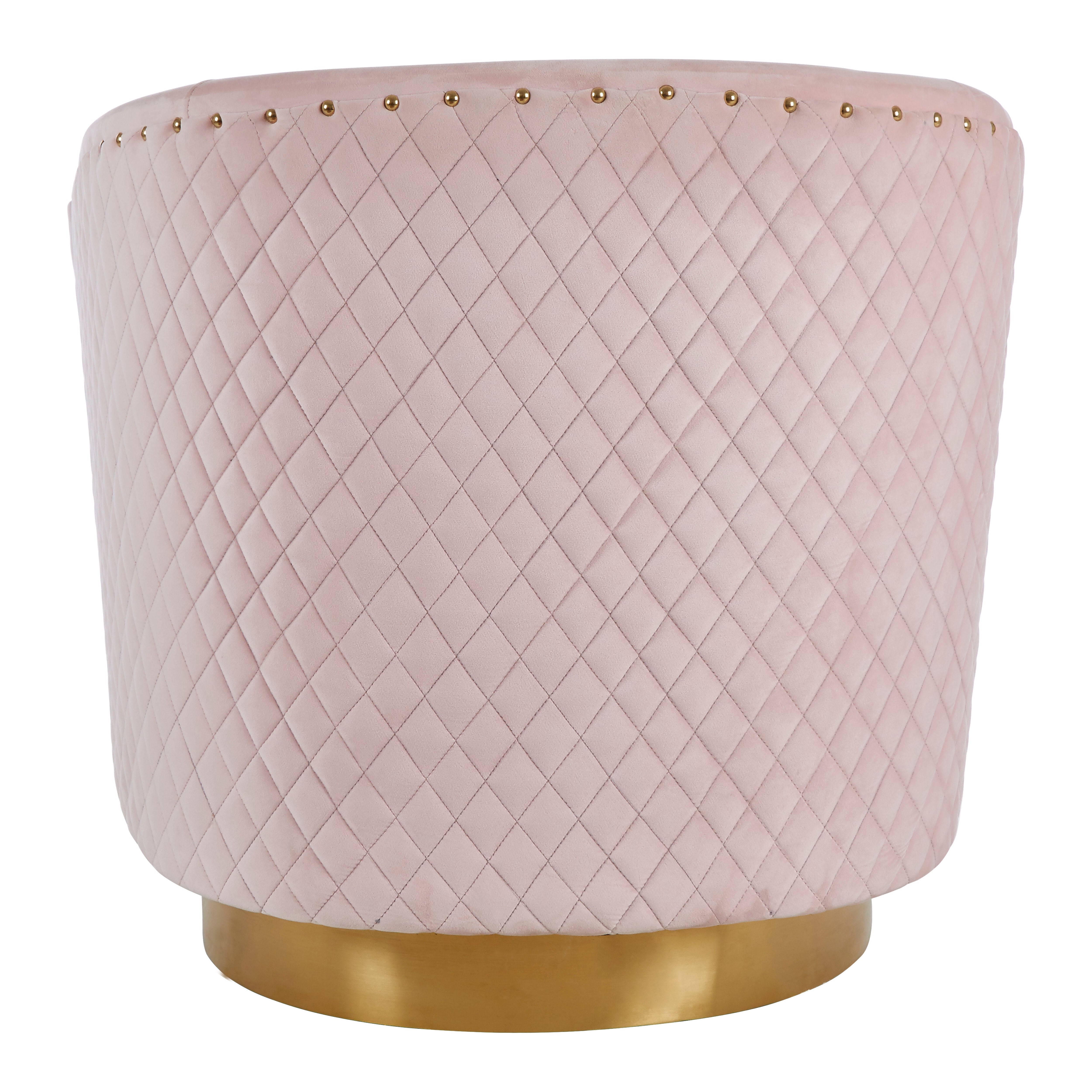 Elsie Soft Pink Velvet Armchair