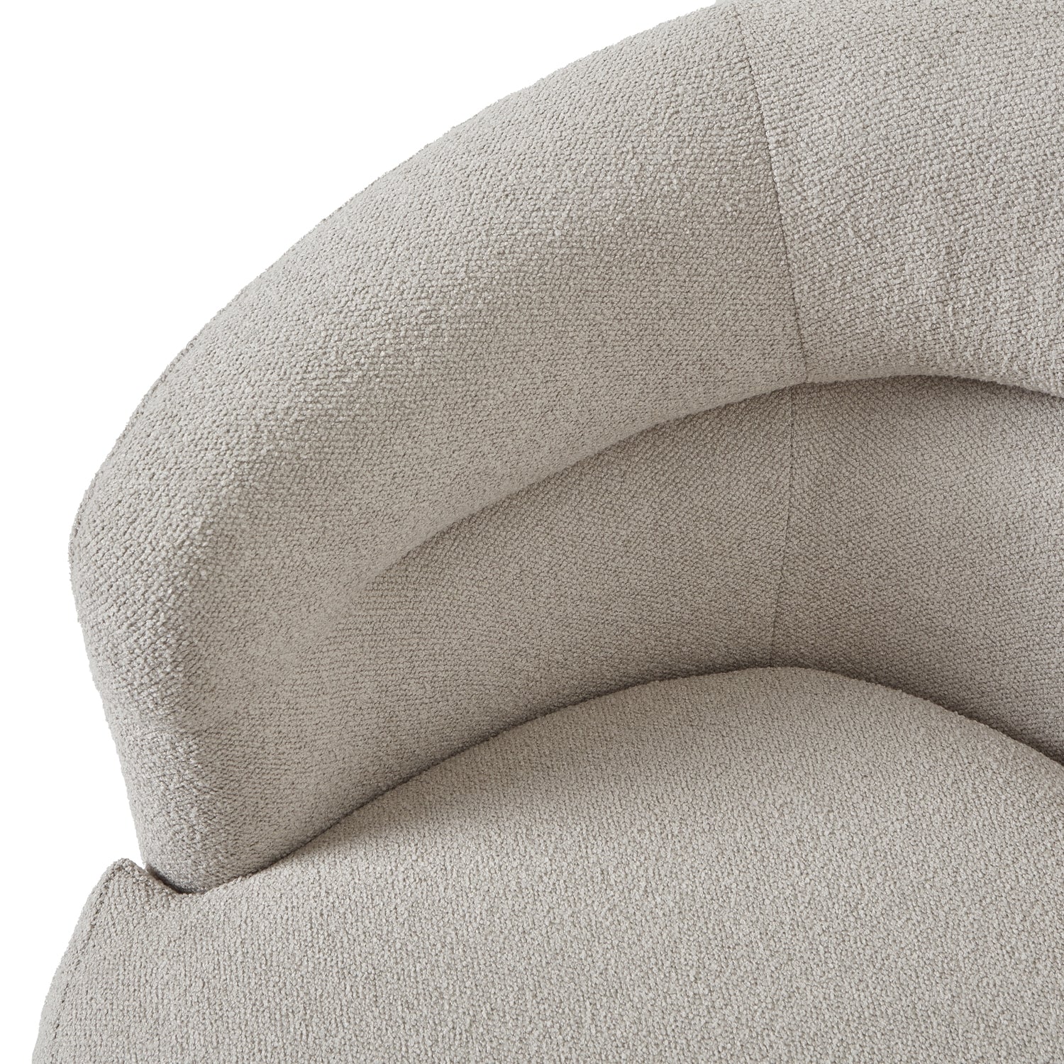 Bouclé Swivel Chair with Metal Base