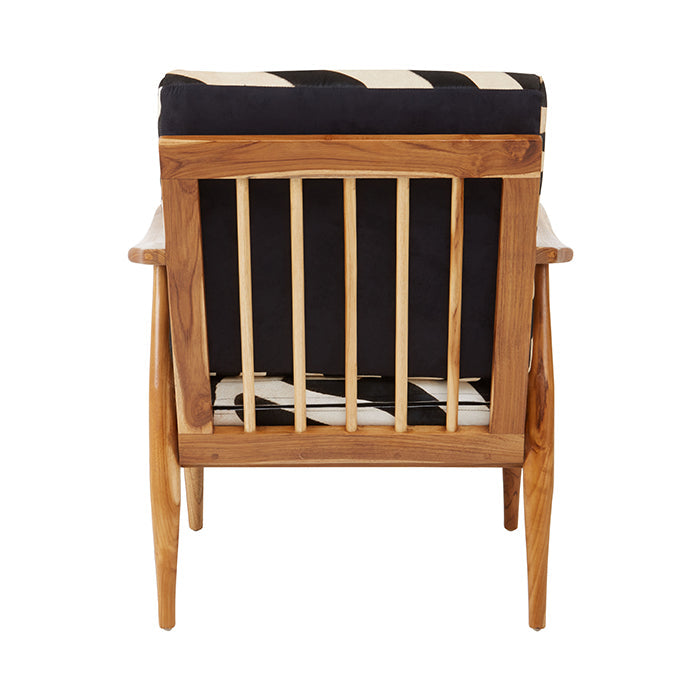 Zebra Patterned Leather Armchair