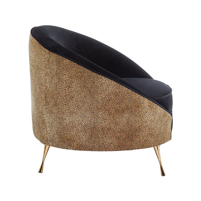 Leopard Print Velvet Armchair