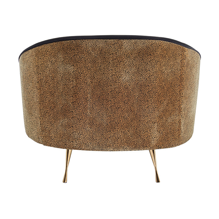 Leopard Print Velvet Armchair