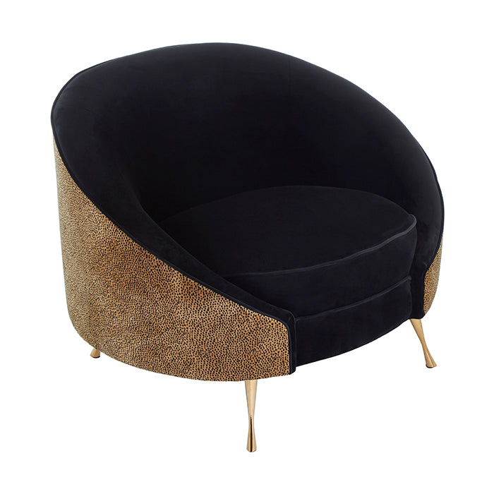 Leopard Print Velvet Armchair