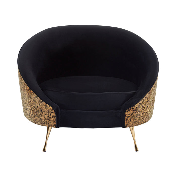 Leopard Print Velvet Armchair