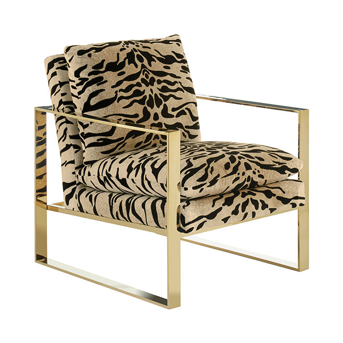 Fabulous Tiger Print Velvet Armchair