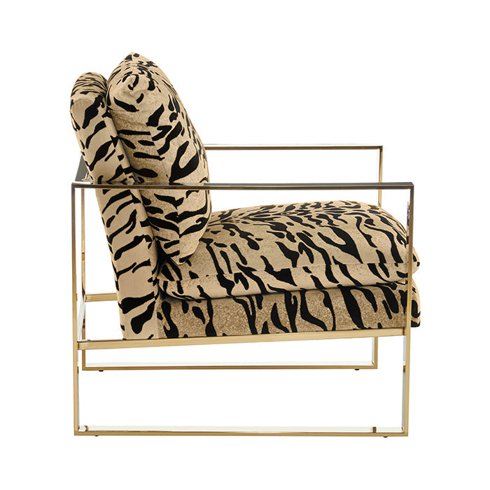 Fabulous Tiger Print Velvet Armchair