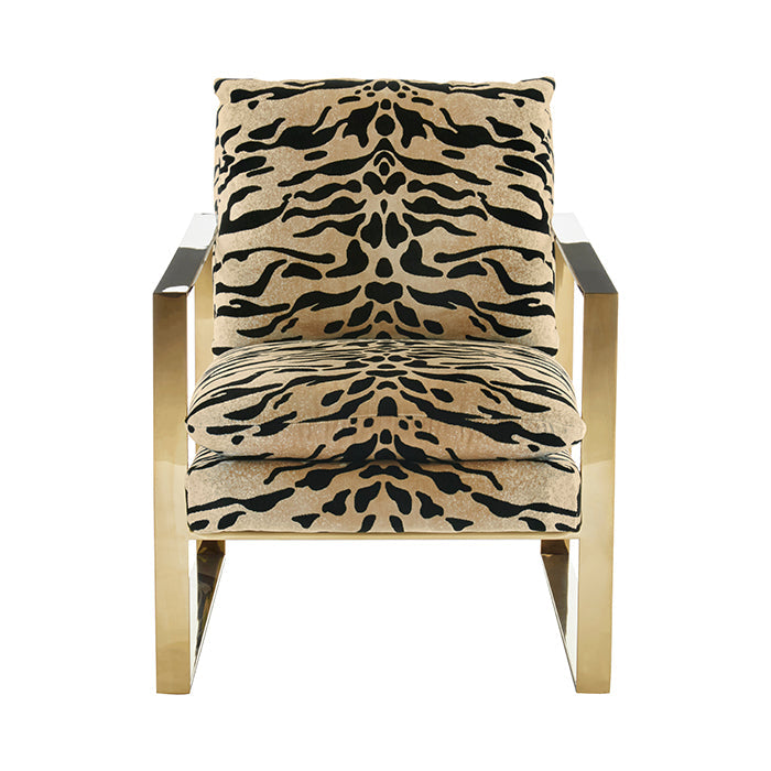 Fabulous Tiger Print Velvet Armchair