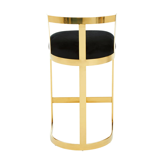 Roxy Black Velvet Bar Stool