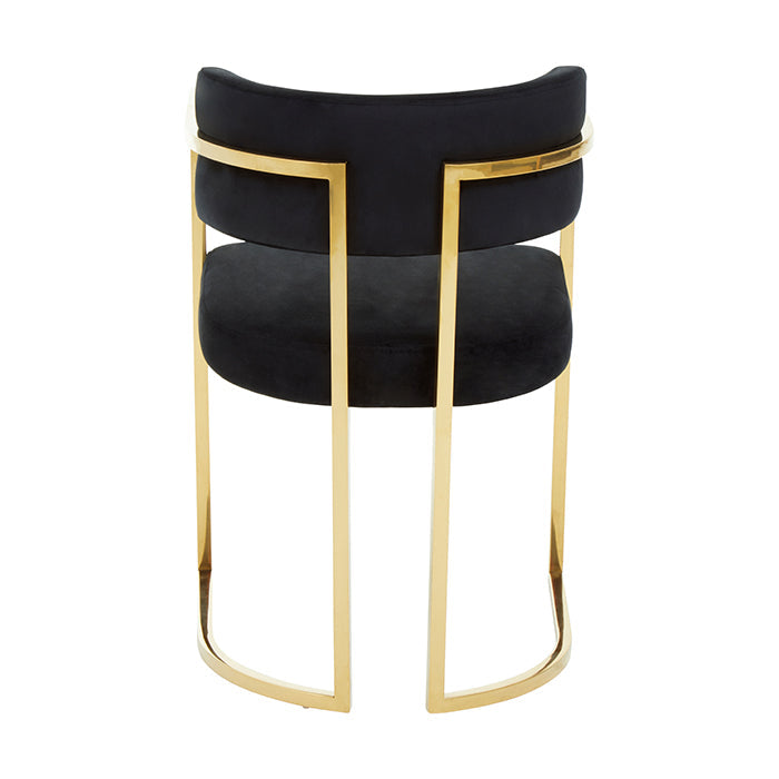 Roxy Black Velvet Bar Stool
