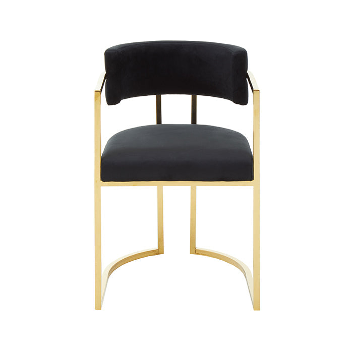 Roxy Black Velvet Bar Stool