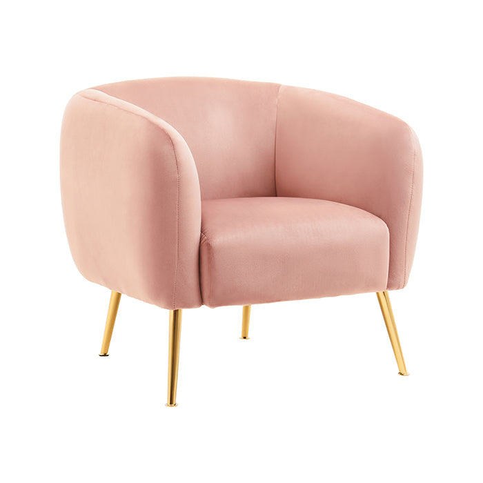 Loren Pink Velvet Armchair