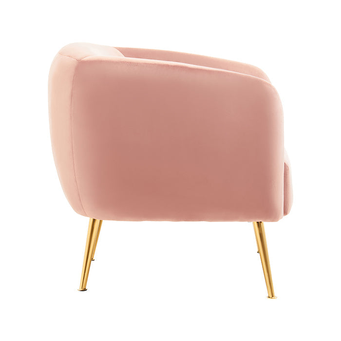 Loren Pink Velvet Armchair