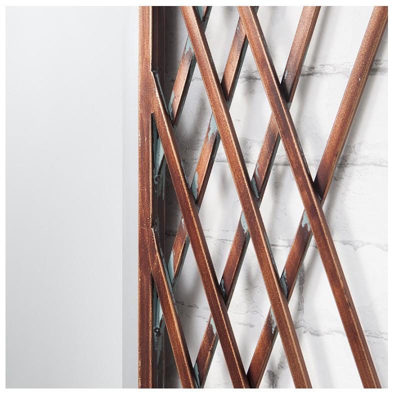 Specter Burnished Copper Geometric Frame Wall Mirror