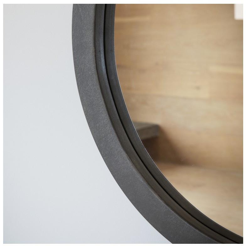 Garfield Black Round Wall Mirror