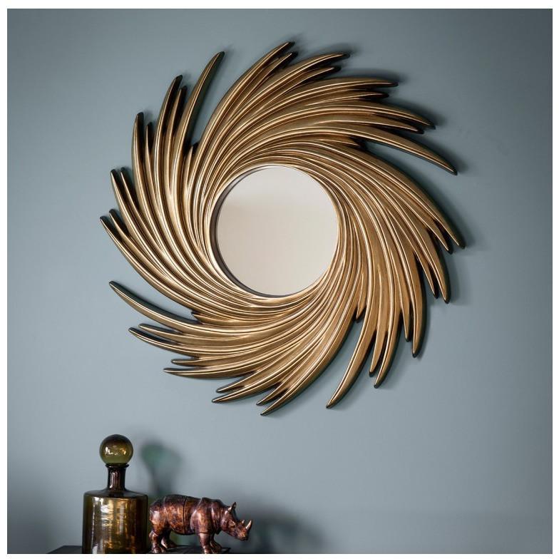 Claygate Gold Whirlwind Sunburst Wall Mirror
