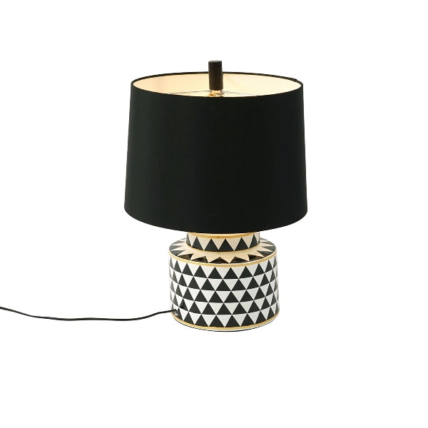 Donna Monochrome Table Lamp with Black Shade