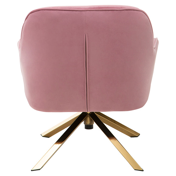 Blush Pink Velvet Swivel Desk Chair