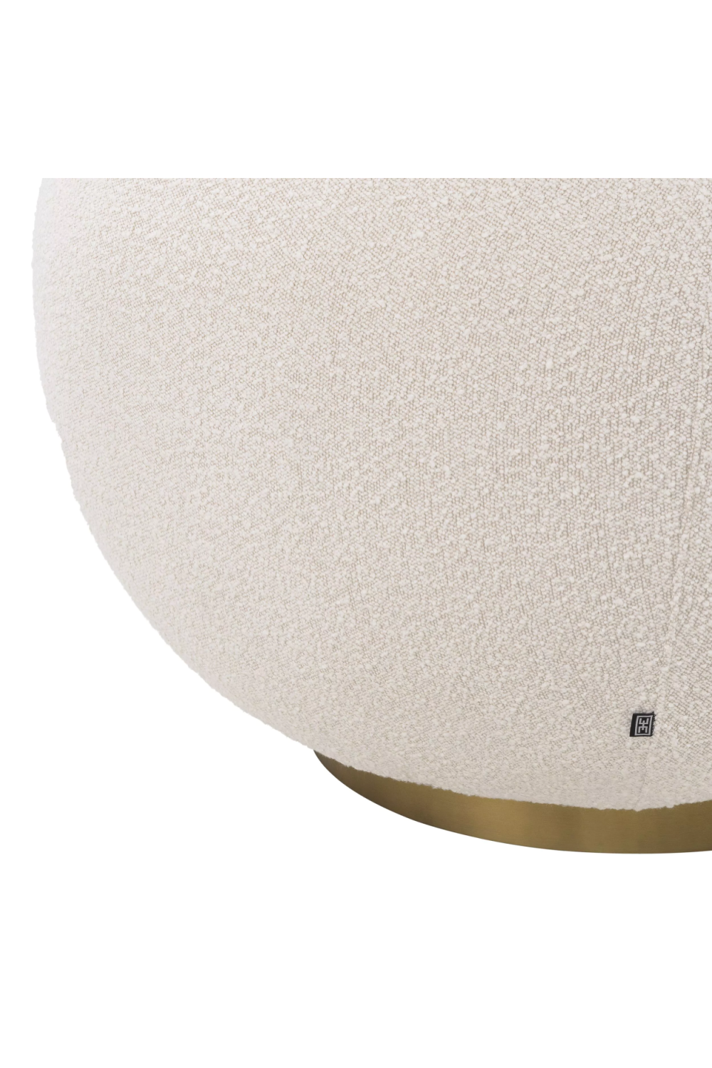 Round Bouclé Swivel Chair