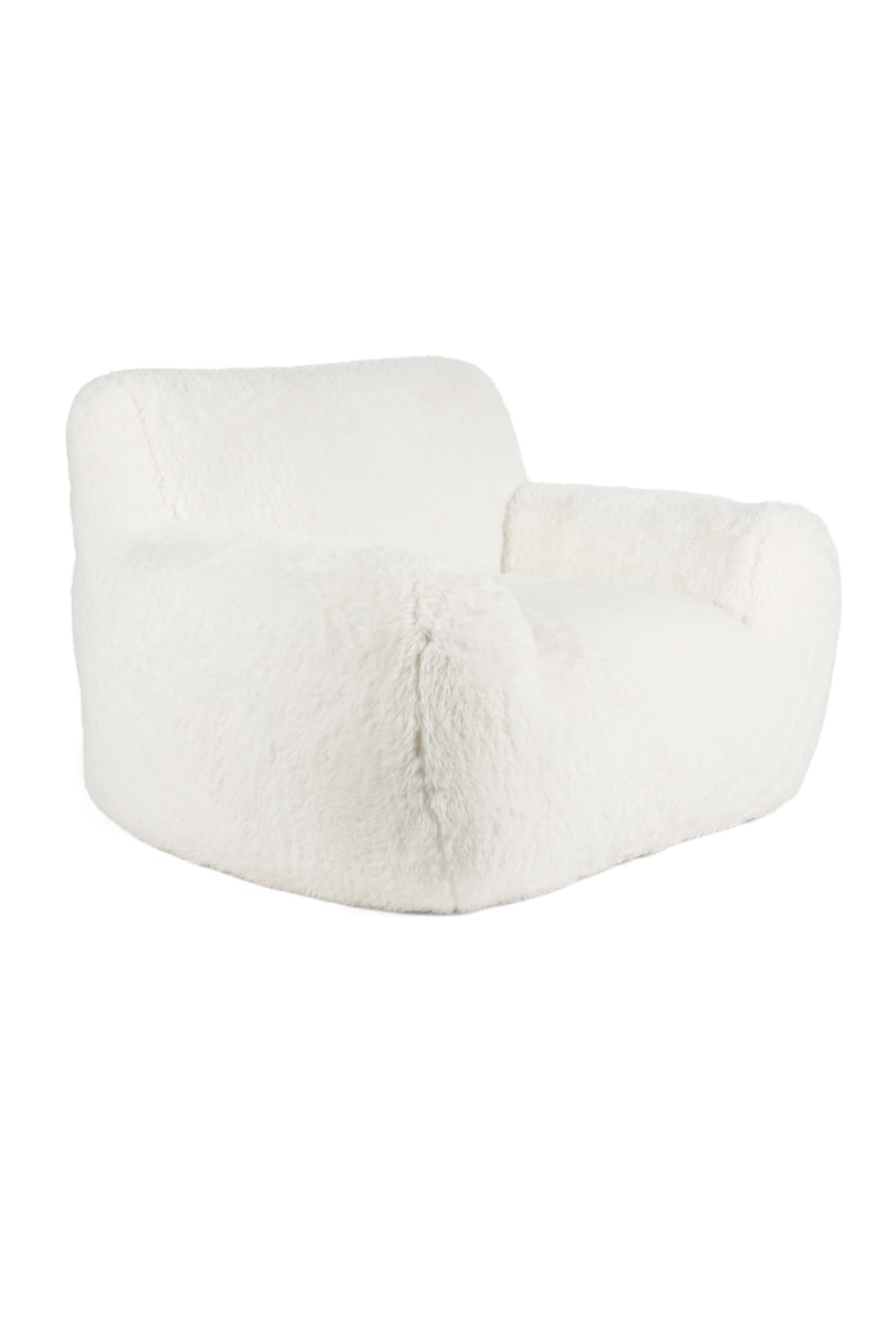 White Chunky Lounge Chair | Bold Monkey Cuddle the Yeti