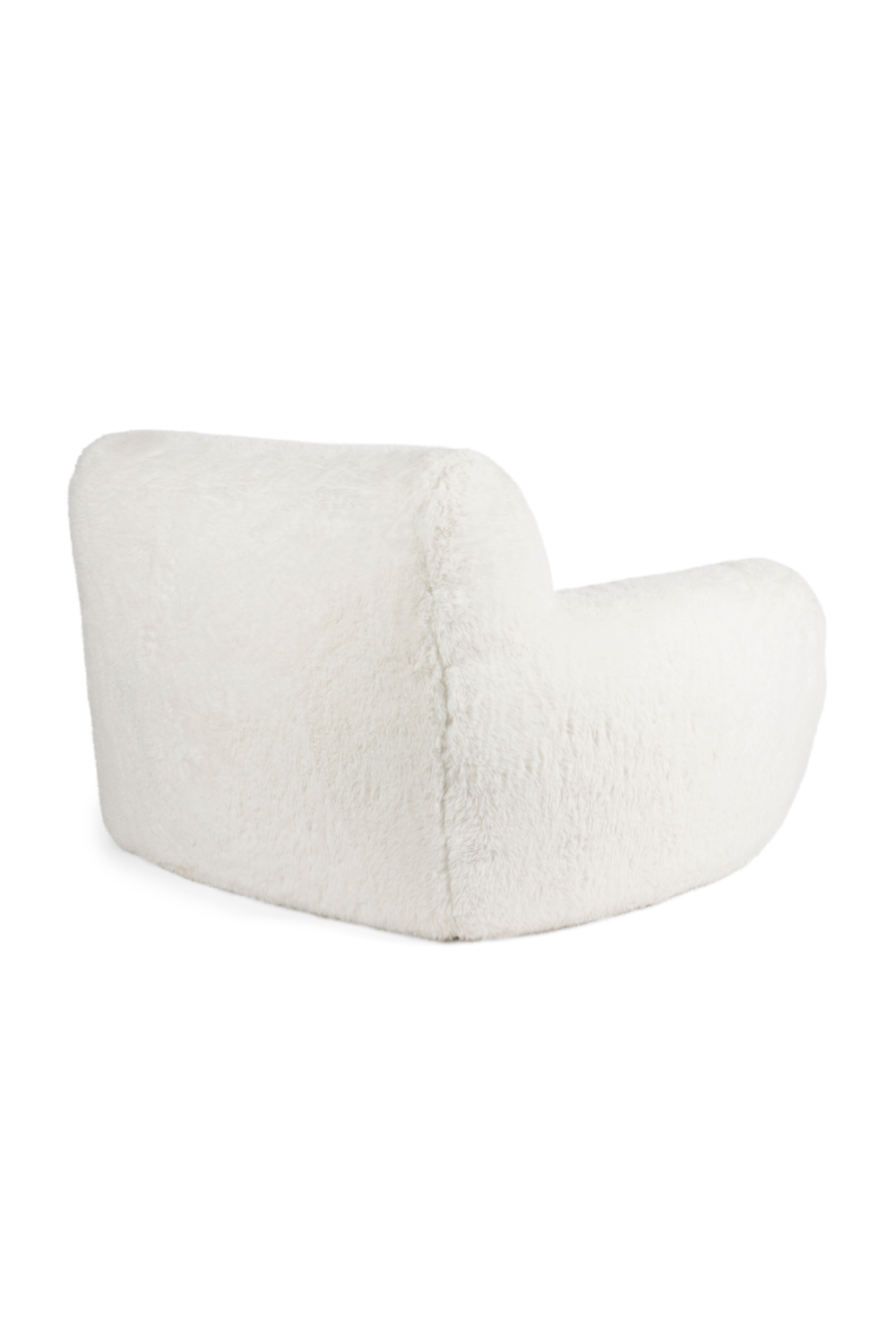 White Chunky Lounge Chair | Bold Monkey Cuddle the Yeti