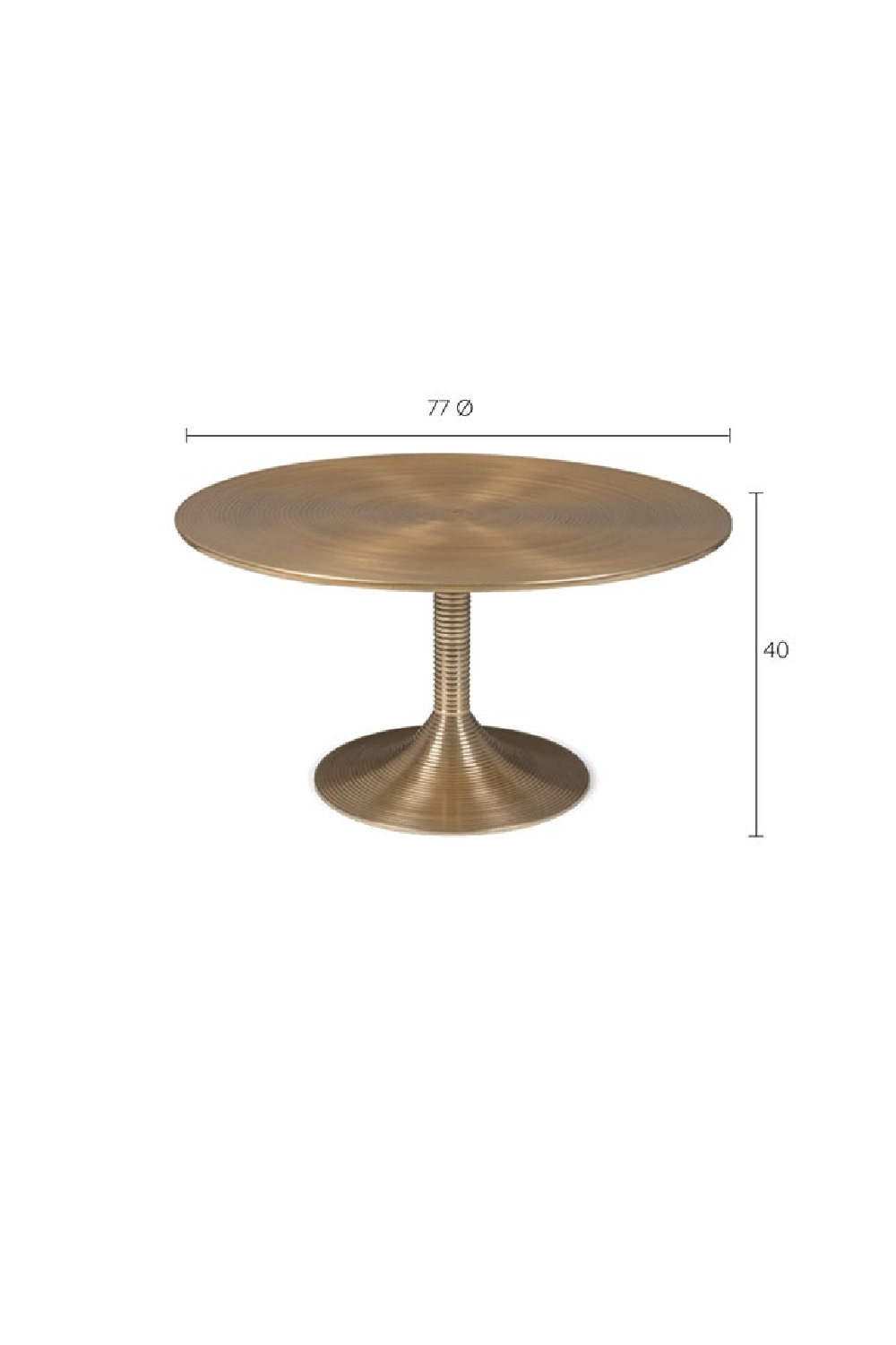 Gold Round Pedestal Coffee Table | Bold Monkey Hypnotising
