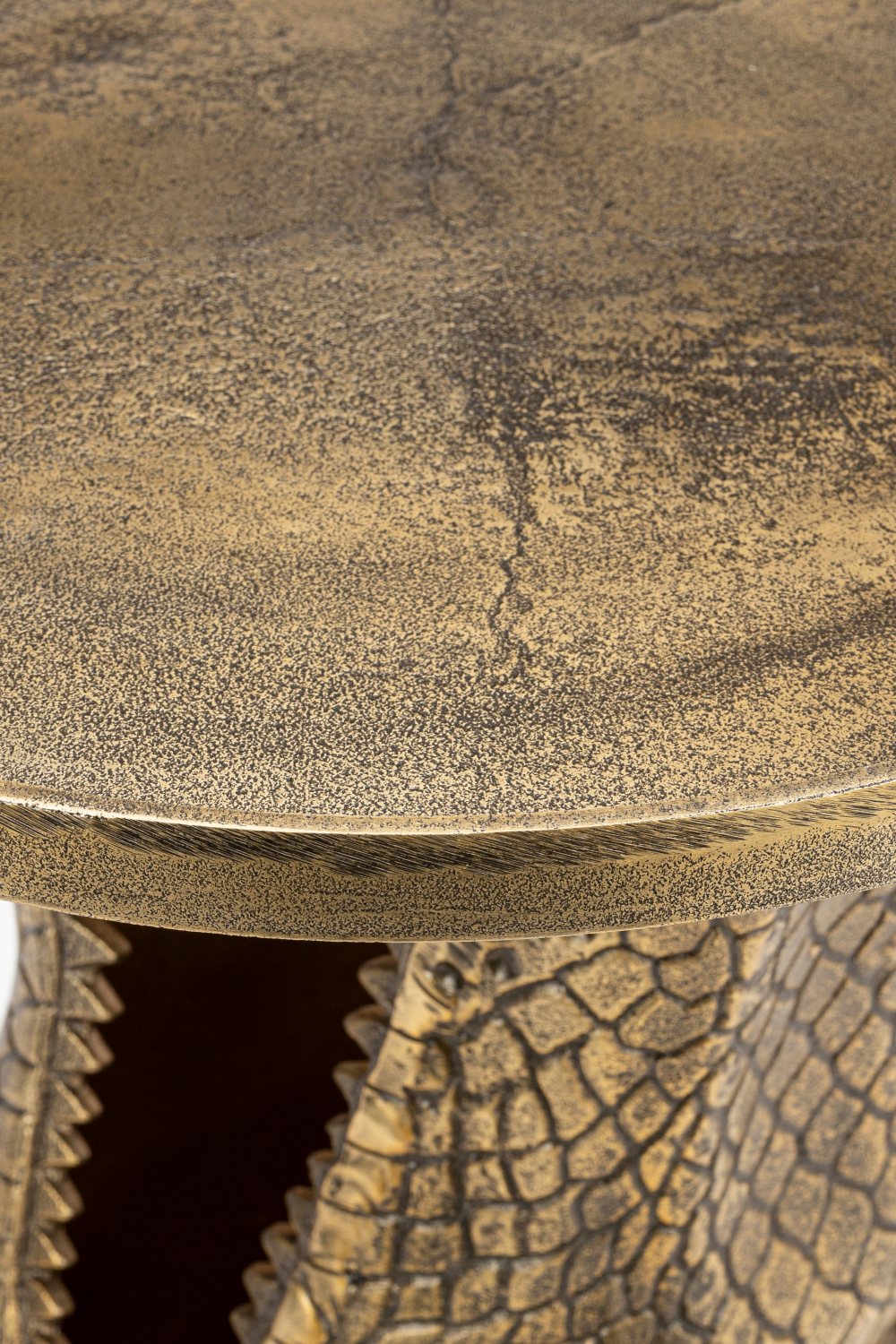 Sculptural Gold Side Table