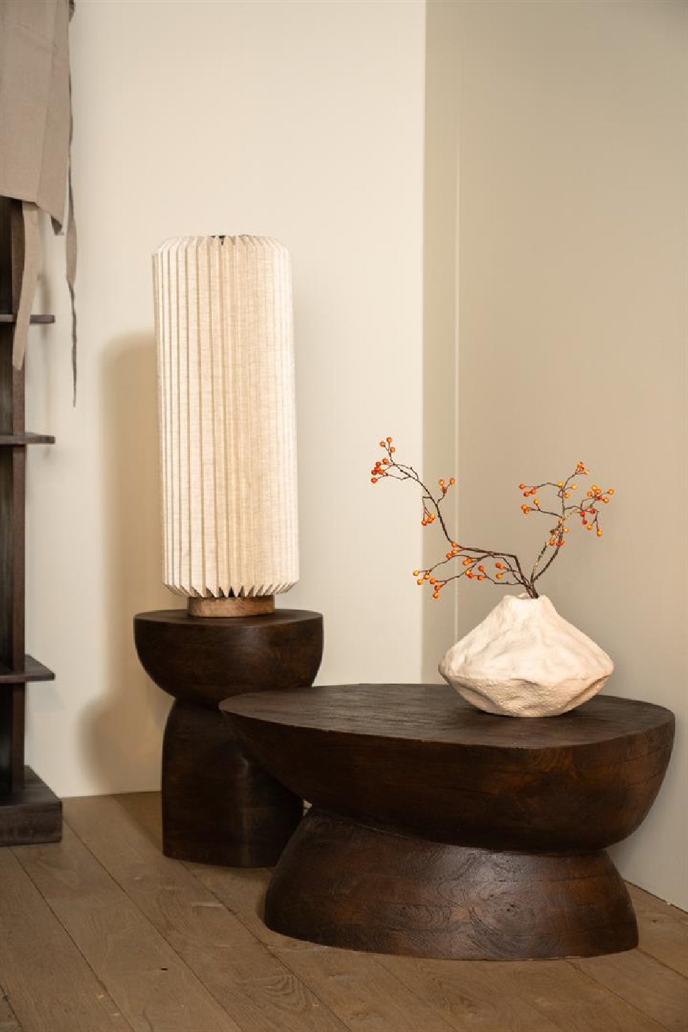 Organic-Shaped Wooden Coffee Table | By-Boo Cobble