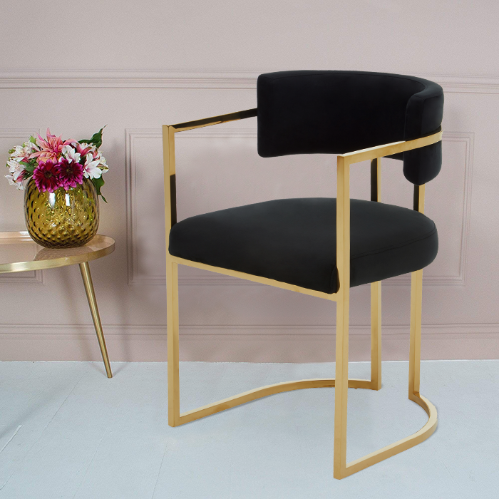 Gold and Black Dining Chair