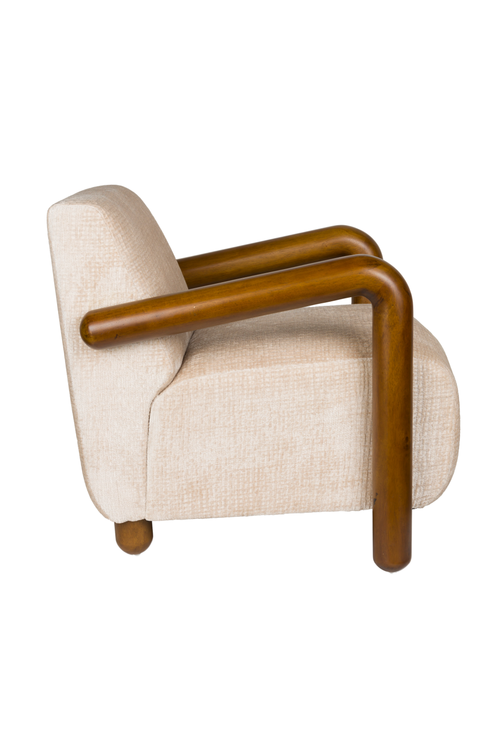 Cream Upholstered Lounge Armchair | Dutchbone Robinson