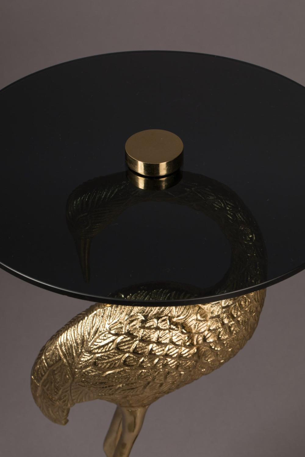 Gold Crane Bird End Table | Dutchbone Crane