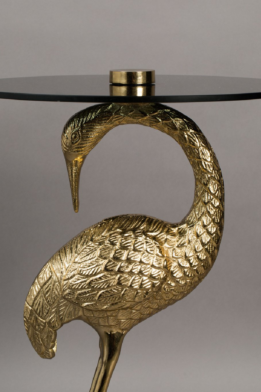 Gold Crane Bird End Table | Dutchbone Crane