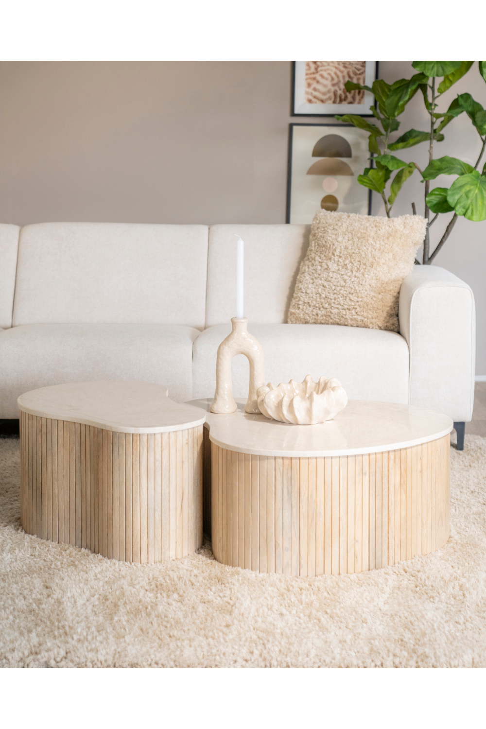 Fluted Mango Coffee Table | Eleonora Kira