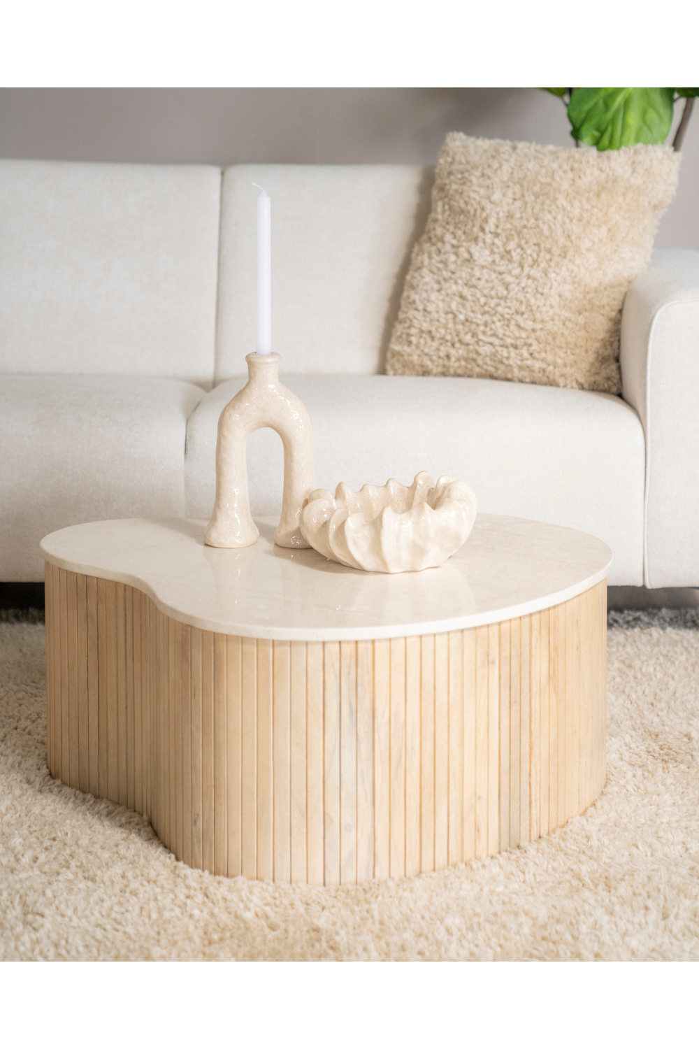 Fluted Mango Coffee Table | Eleonora Kira