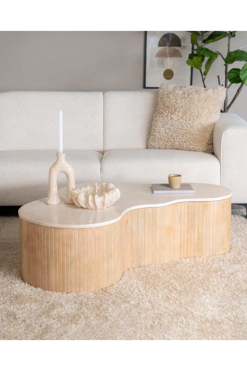 Fluted Mango Coffee Table | Eleonora Kira