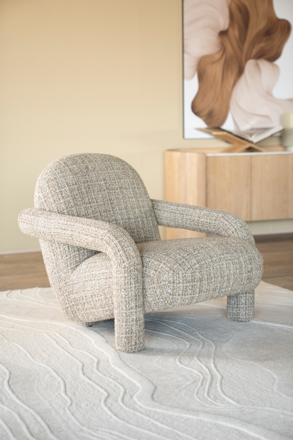 Upholstered Chunky Lounge Armchair | Eleonora Monica