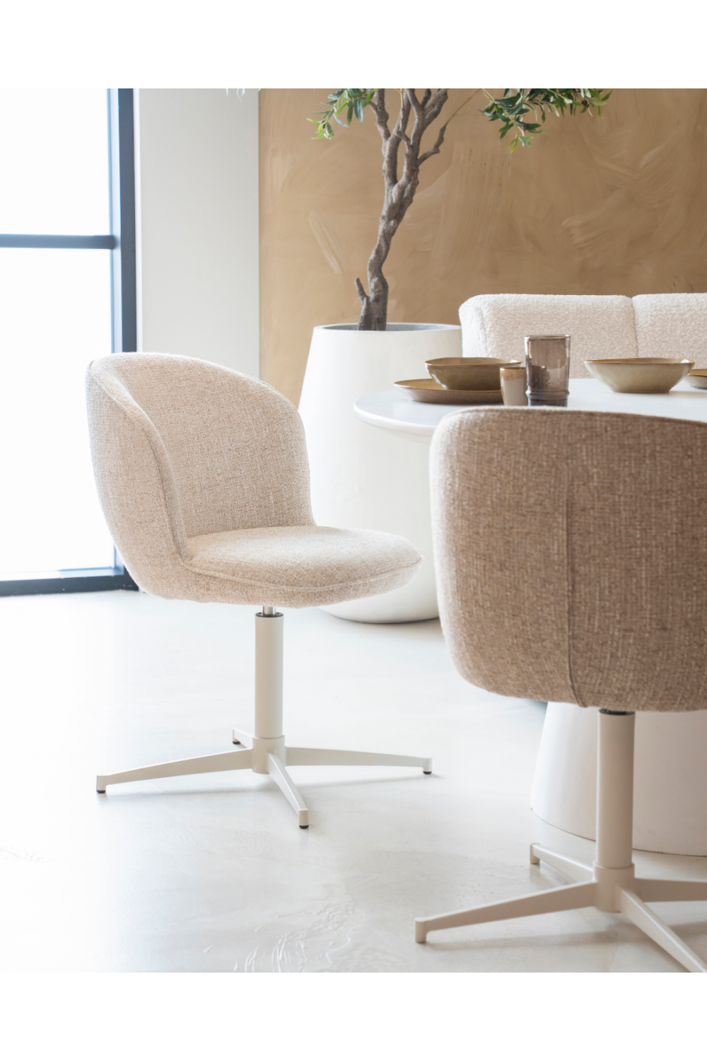 Curved Back Swivel Chair | Eleonora Molly