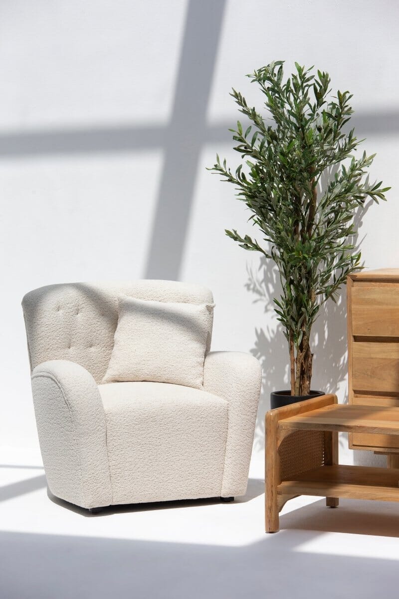 Sicily Boucle Sofa Chair with Arms
