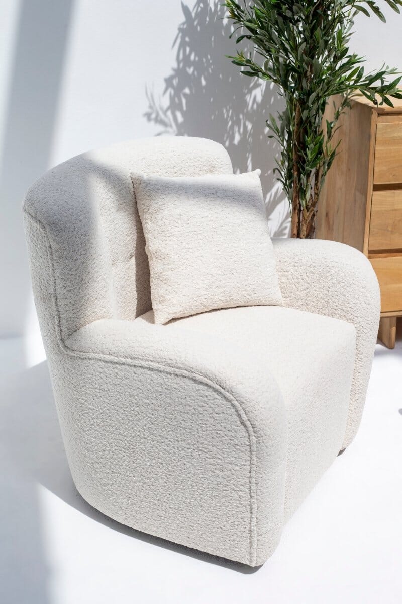 Sicily Boucle Sofa Chair with Arms