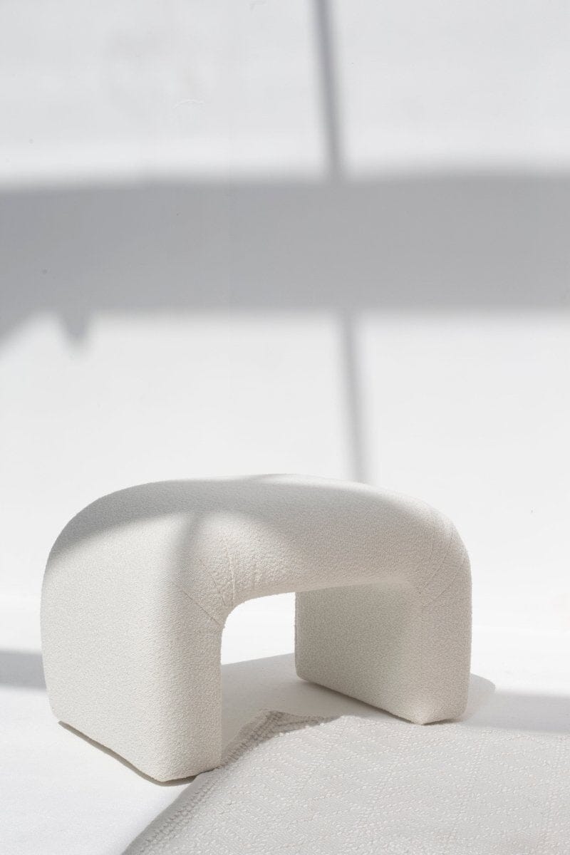 Bram Arch Boucle Pouf Ottoman