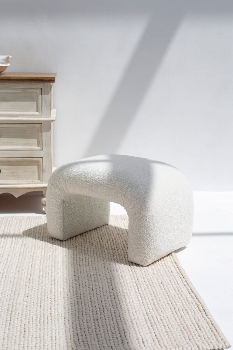 Bram Arch Boucle Pouf Ottoman