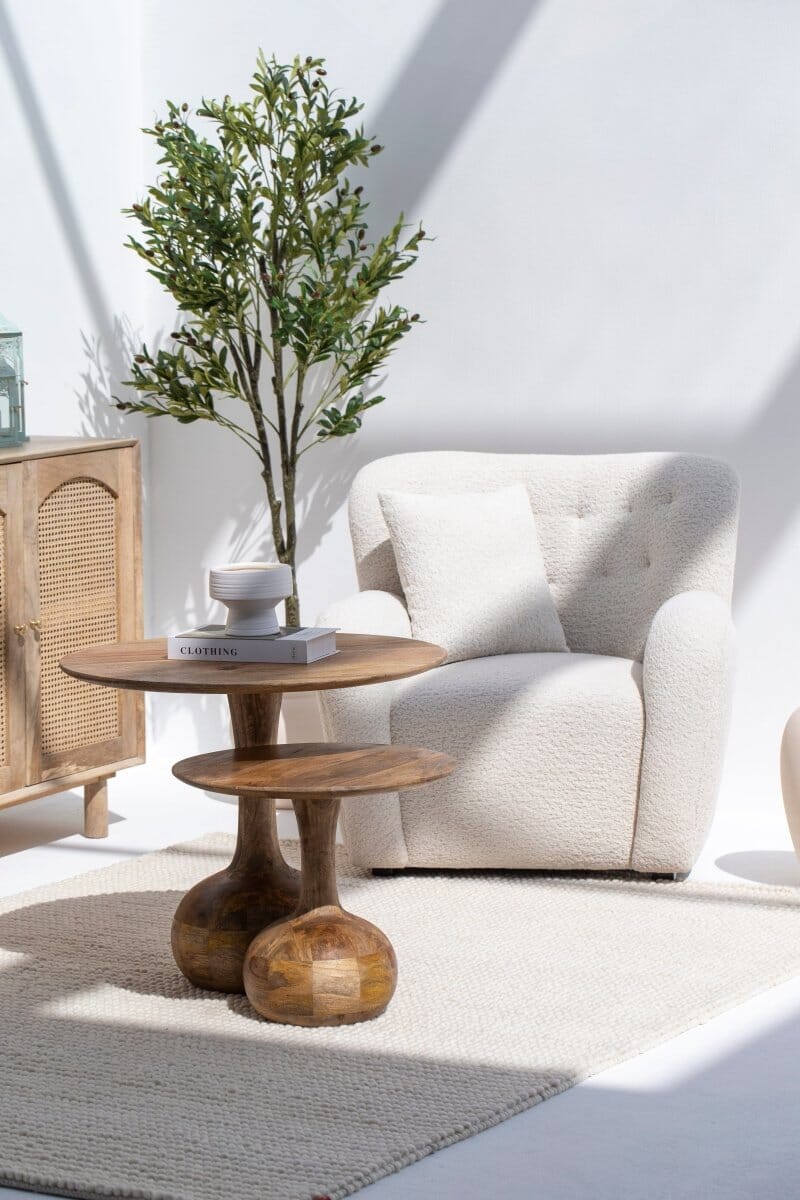 Sicily Boucle Sofa Chair with Arms