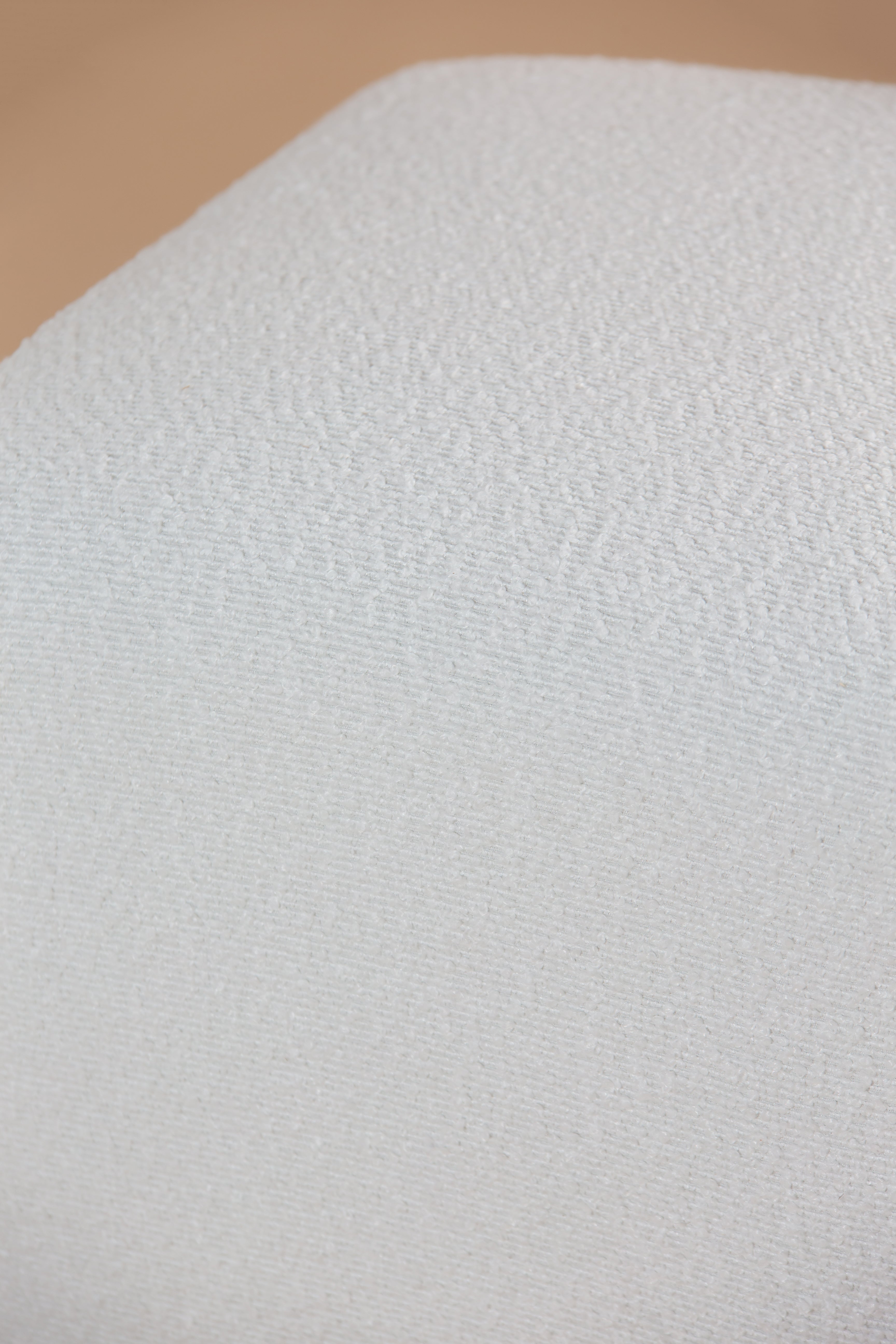 Naomi White Boucle Pouf