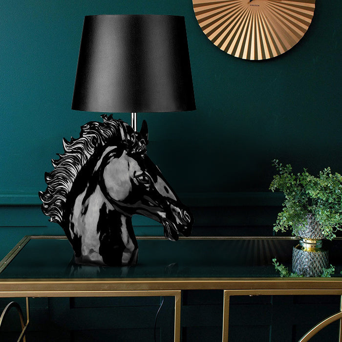 Whinney The Horse Black Table Lamp