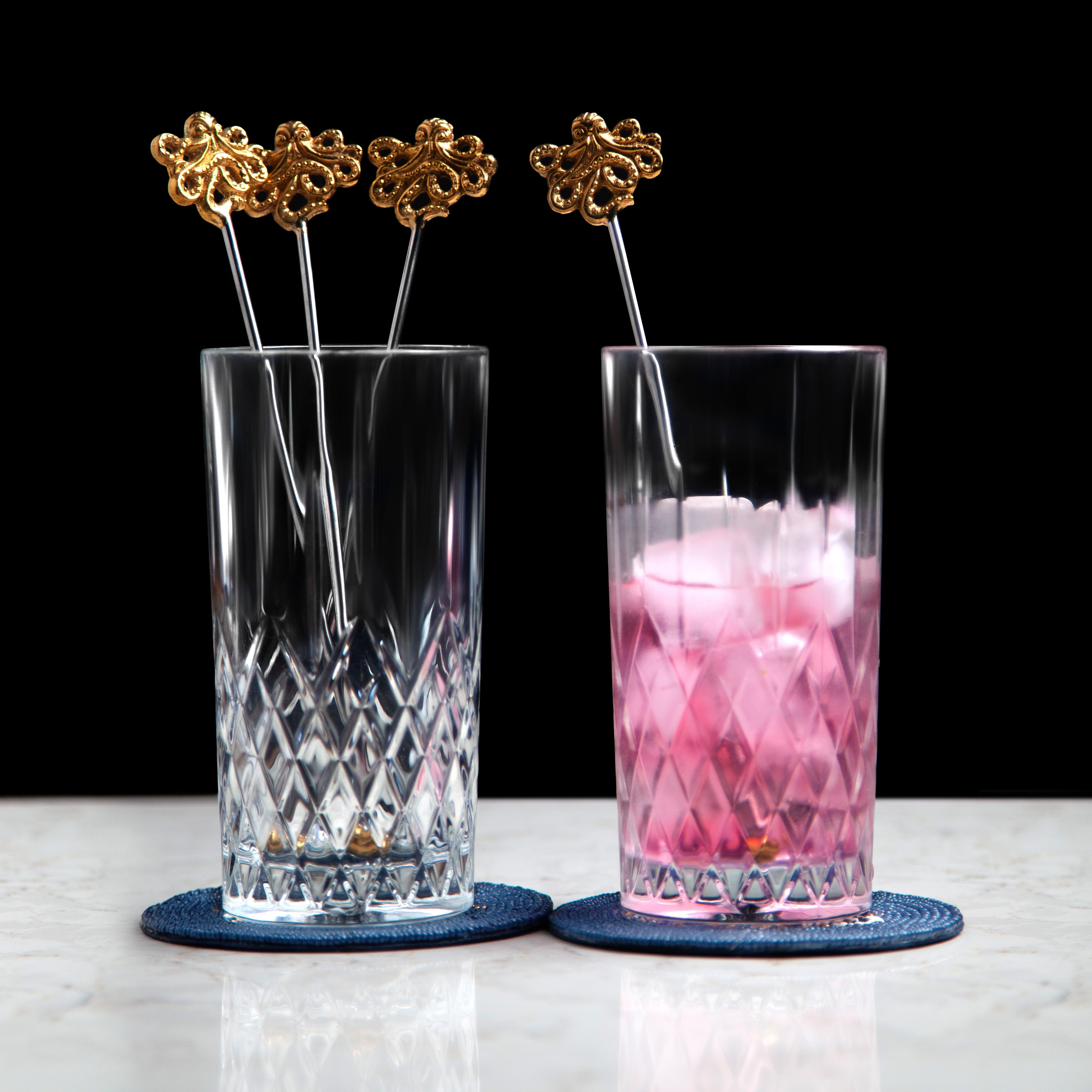 Beaded Blue Eye Drink Coasters | Set of 4