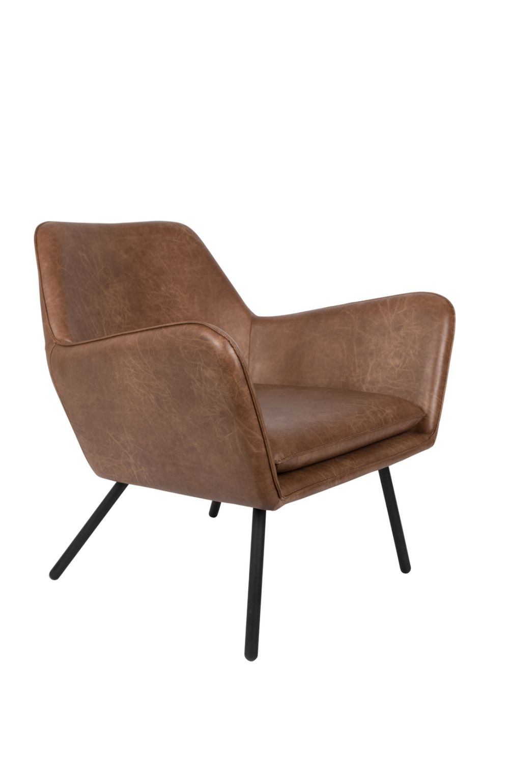 Brown Leather Accent Chair | DF Bon