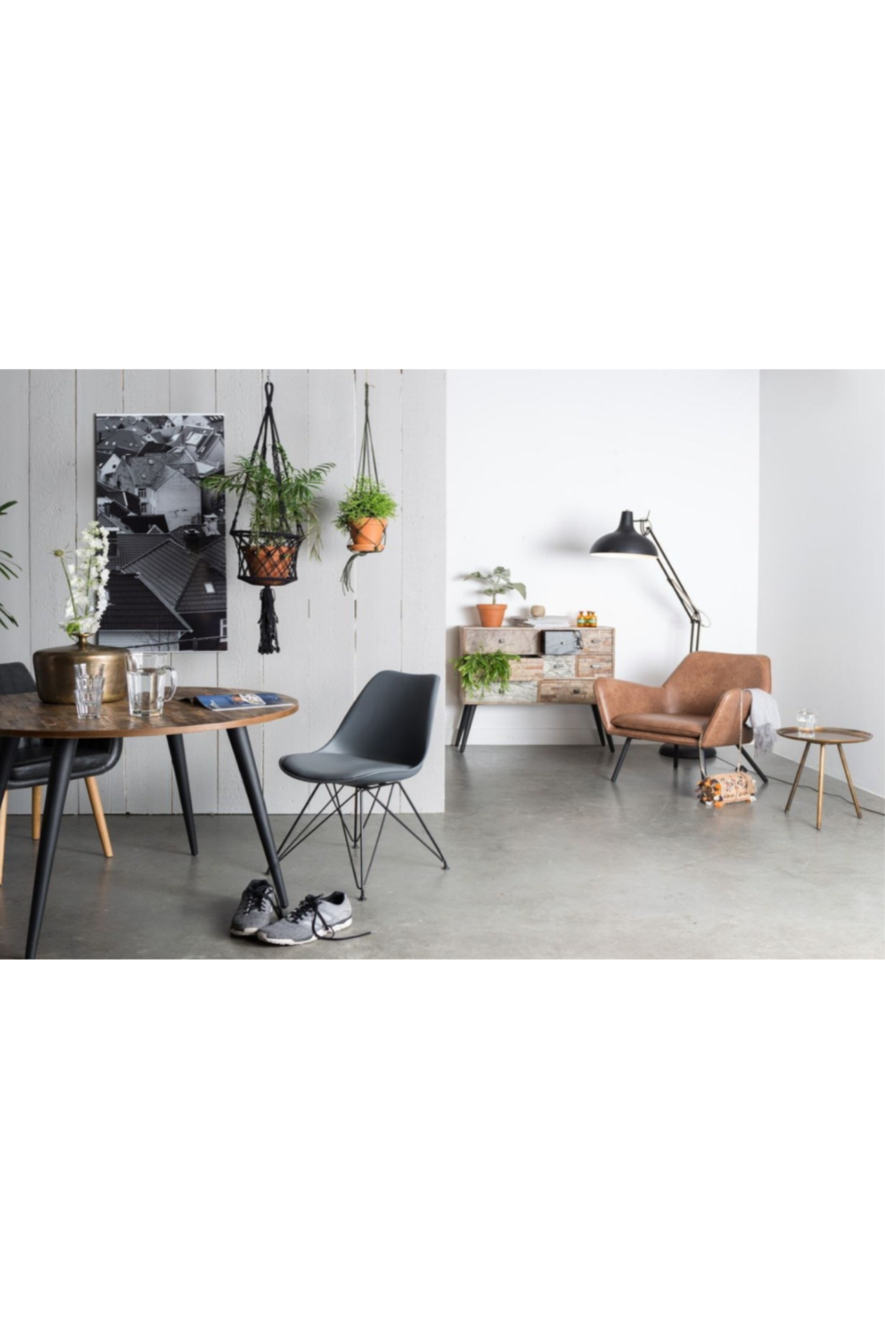 Brown Leather Accent Chair | DF Bon